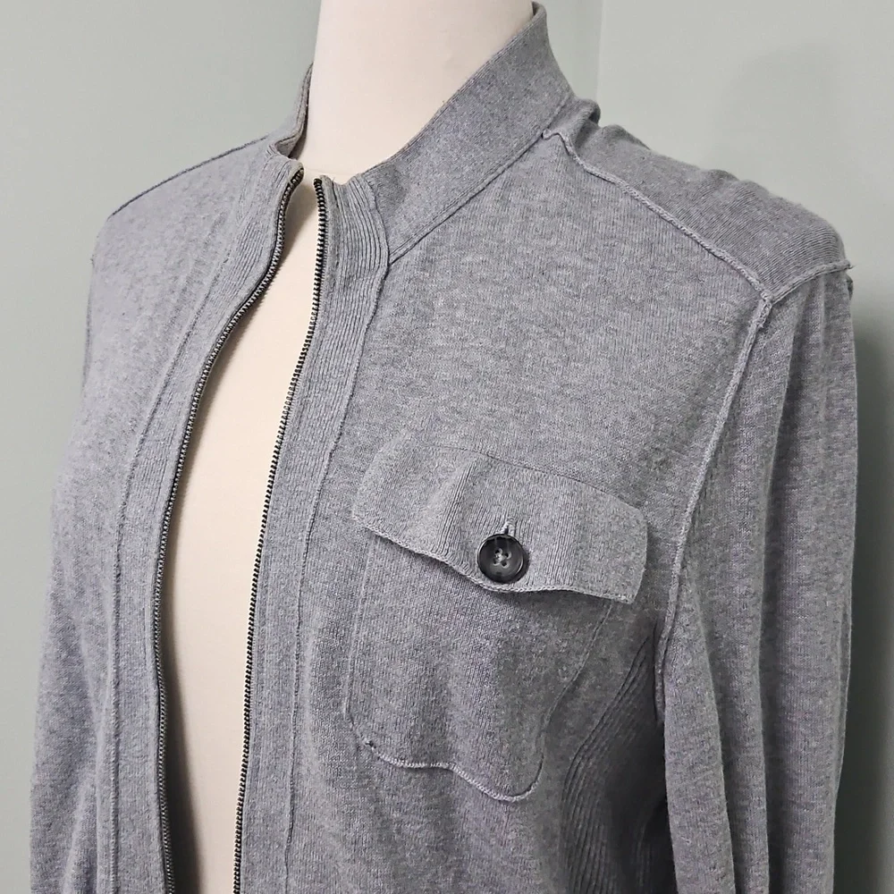 Banana Republic Cardigan Zip-Up Layering Grey Gray Unisex Size Medium